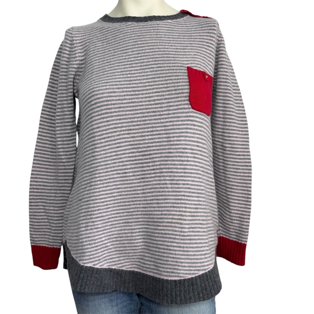 Zaket and plover striped knit sweater